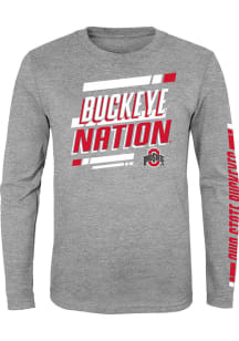 Ohio State Buckeyes Youth Red Buckeye Nation Long Sleeve T-Shirt