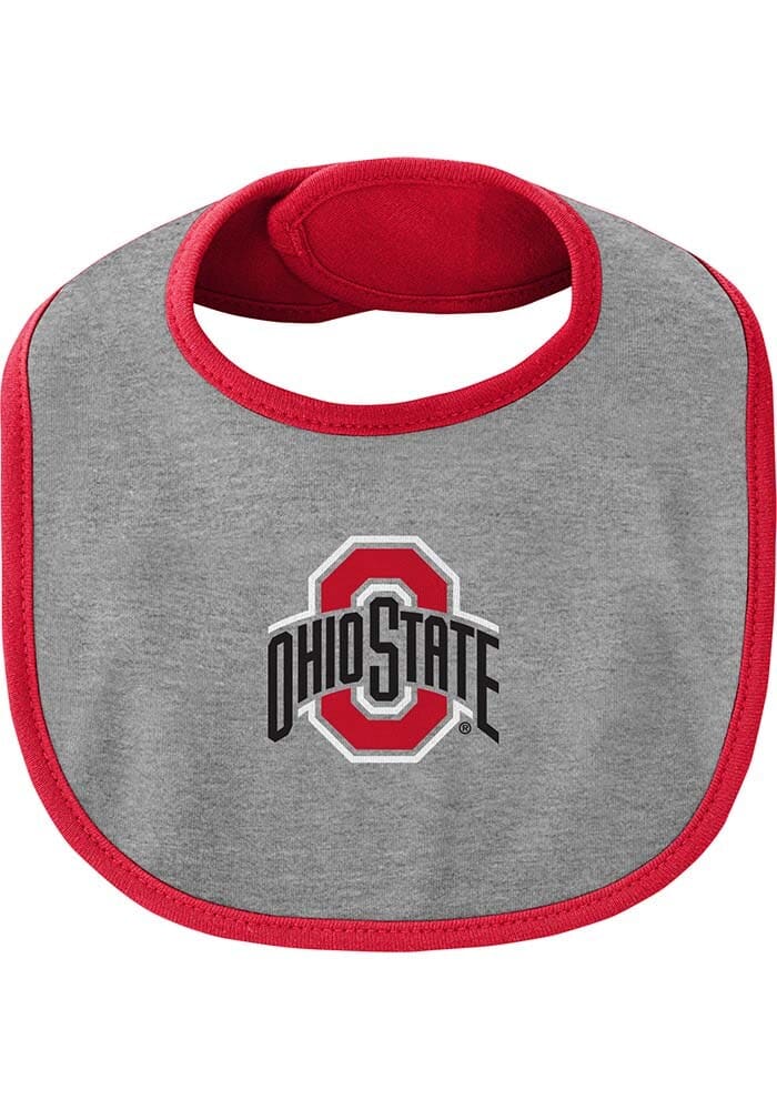 Ohio State Buckeyes Baby Red Little Champ Set One Piece with Bib