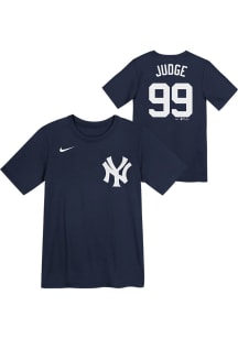 Nike New York Yankees Boys Navy Blue Home NN Short Sleeve T-Shirt
