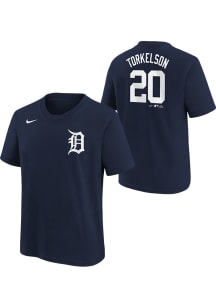 Nike Detroit Tigers Youth Navy Blue Nike Home Name and Number Player Tee