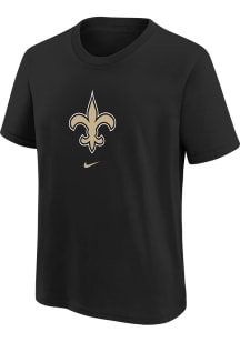 New Orleans Saints Boys Black Primary Logo Short Sleeve T-Shirt