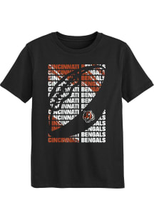 Cincinnati Bengals Boys Black Box Short Sleeve T-Shirt