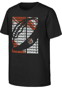 Cincinnati Bengals Youth Black Box Short Sleeve T-Shirt