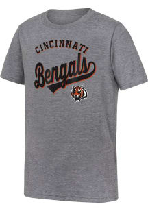 Cincinnati Bengals Youth Grey Classic Short Sleeve Fashion T-Shirt