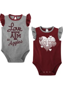Texas A&amp;M Aggies Baby Maroon Spread The Love Set One Piece