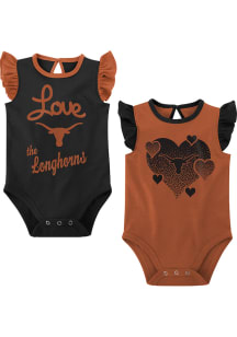 Texas Longhorns Baby Burnt Orange Spread The Love Set One Piece