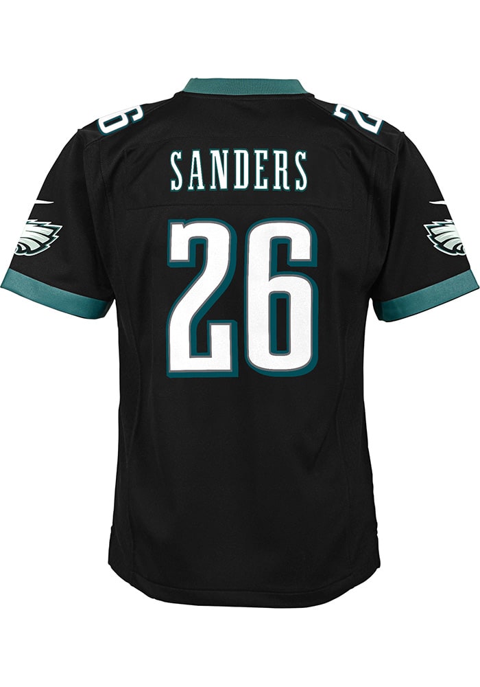 Men's Nike Miles Sanders Black Philadelphia Eagles Player Name & Number  Long Sleeve T-Shirt