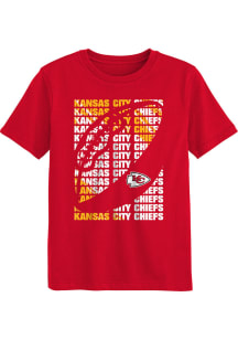 Kansas City Chiefs Boys Red Box Short Sleeve T-Shirt