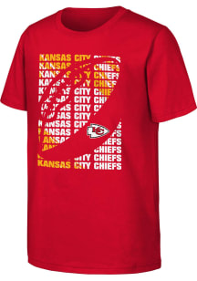 Kansas City Chiefs Youth Red Box Short Sleeve T-Shirt