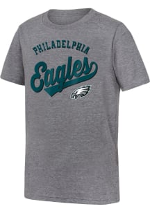 Philadelphia Eagles Youth Grey Classic Short Sleeve Fashion T-Shirt