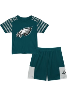 Philadelphia Eagles Infant Teal Vicotry Pass Set Top and Bottom