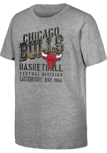 Chicago Bulls Youth Grey Go Time Short Sleeve T-Shirt