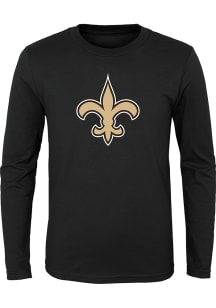 New Orleans Saints Toddler Black Primary Logo Long Sleeve T-Shirt