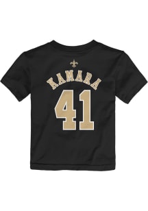 Alvin Kamara New Orleans Saints Toddler Black Mainliner NN Short Sleeve Player T Shirt