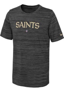 Nike New Orleans Saints Youth Black Nike Yard Line Velocity Short Sleeve T-Shirt
