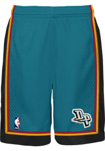 Mitchell and Ness Detroit Pistons Youth Teal Swingman Shorts