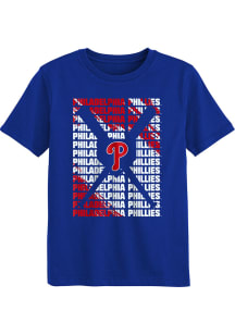 Philadelphia Phillies Boys Blue Box Short Sleeve T-Shirt