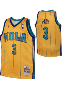 Chris Paul  Mitchell and Ness New Orleans Pelicans Youth Alternative Swingman Yellow Basketball ..