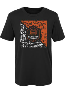 Houston Dynamo Boys Black Divide Short Sleeve T-Shirt