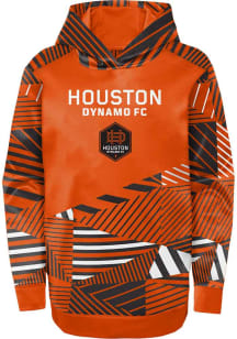 Houston Dynamo Youth Orange Pro Linebacker Long Sleeve Hoodie
