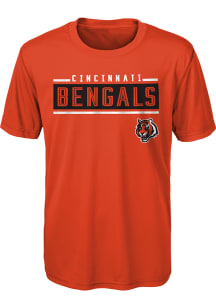 Cincinnati Bengals Youth Orange Amped Up Short Sleeve T-Shirt