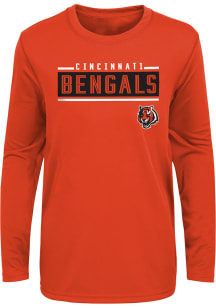 Cincinnati Bengals Boys Orange Amped Up Long Sleeve T-Shirt
