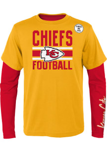 Kansas City Chiefs Youth Red Fan Fave 3-in-1 Long Sleeve T-Shirt
