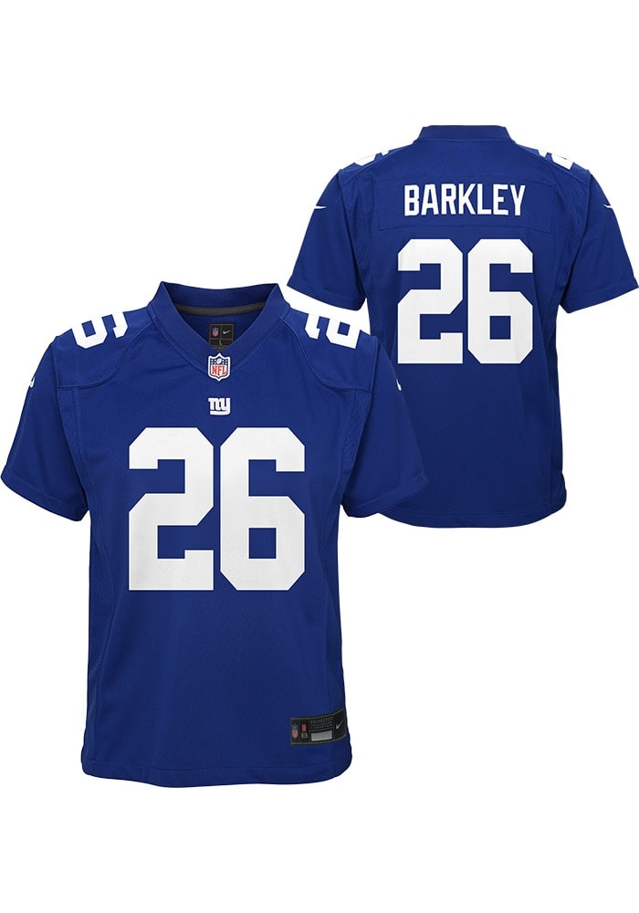 Nike Saquon Barkley New York Giants Youth Boys Game Jersey - Blue