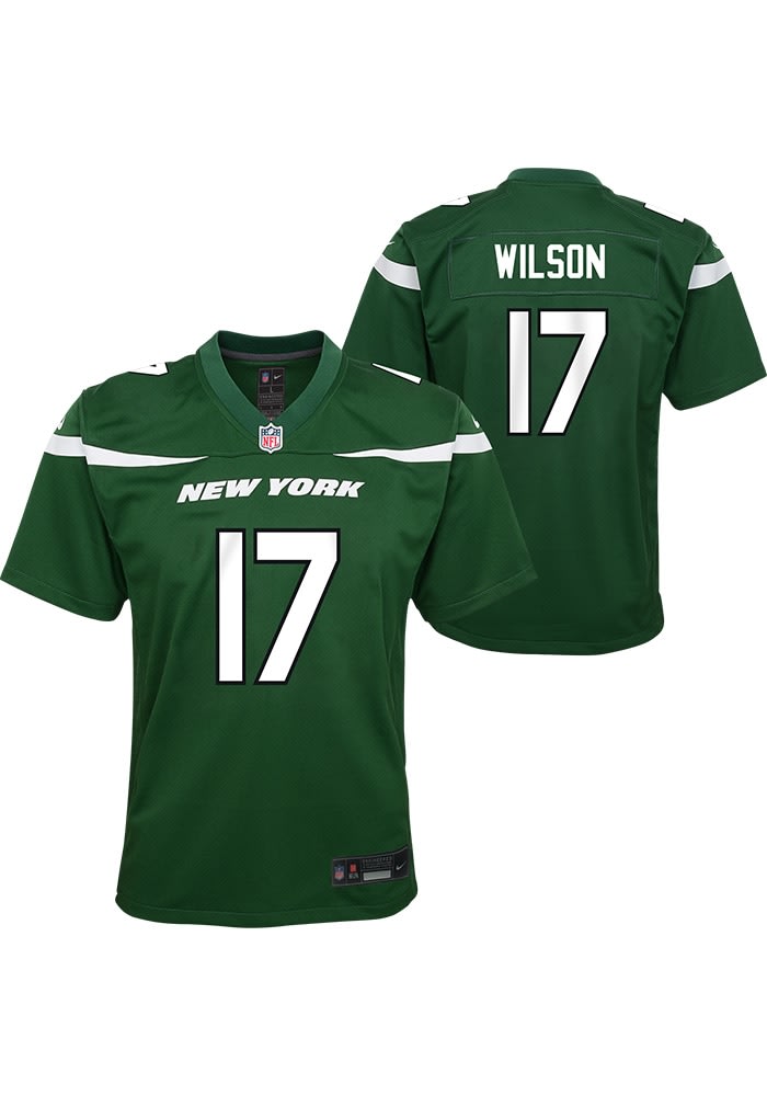 New York Jets Garrett Wilson Youth Home Replica Green Nike Football Jersey