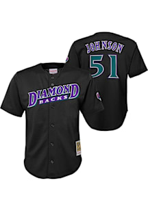 Randy Johnson  Mitchell and Ness Arizona Diamondbacks Youth Black Mesh BP Jersey