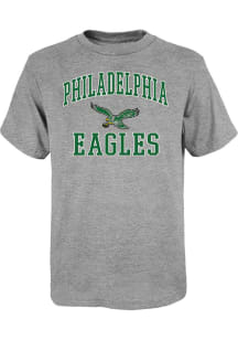 Philadelphia Eagles Boys Grey Retro #1 Design Short Sleeve T-Shirt