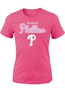 Philadelphia Phillies Girls Pink Big Game Short Sleeve Tee