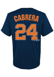 Miguel Cabrera Detroit Tigers Youth Navy Blue Player Player Tee