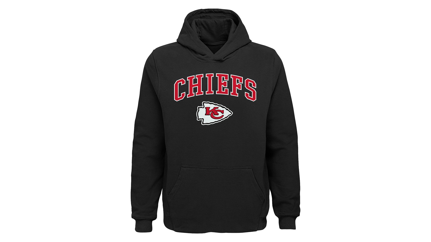 Kansas City Chiefs Mens Red Logo Big and Tall Hooded Sweatshirt