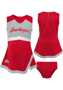 Baby Red Ohio State Buckeyes Cheer Captain Cheer Set