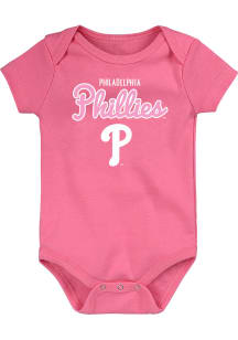 Philadelphia Phillies Baby Pink Big Game Short Sleeve One Piece