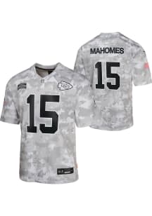 Patrick Mahomes Kansas City Chiefs Youth Grey Nike Salute To Service Football Jersey