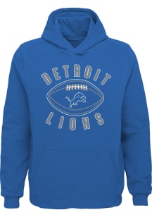 Detroit Lions Boys Blue Little Kicker Long Sleeve Hooded Sweatshirt