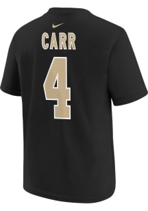 Derek Carr New Orleans Saints Youth Black Fuse NN Player Tee
