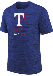 Nike Texas Rangers Youth Blue Large Logo Velocity Short Sleeve T-Shirt