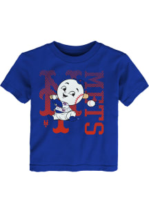 New York Mets Infant Baby Mascot 2.0 Short Sleeve T-Shirt Blue
