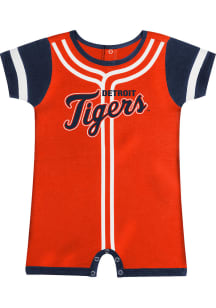 Detroit Tigers Baby Orange Fast Pitch Short Sleeve One Piece