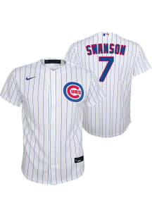 Dansby Swanson  Nike Chicago Cubs Youth White Home Replica Jersey