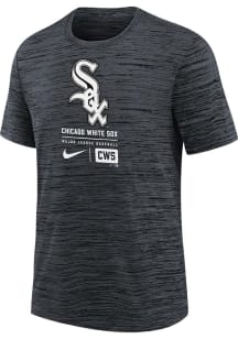 Nike Chicago White Sox Youth Black Large Logo Velocity Short Sleeve T-Shirt