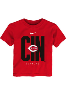 Nike Cincinnati Reds Toddler Red Team Score Board Short Sleeve T-Shirt