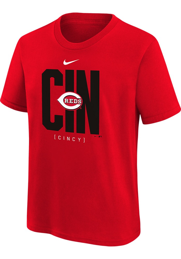 Nike Cincinnati Reds Youth Red Team Score Board Short Sleeve