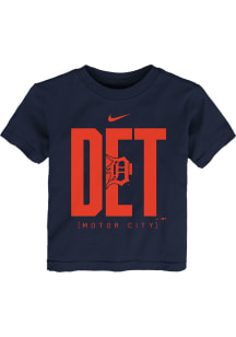 Nike Detroit Tigers Toddler Navy Blue Team Score Board Short Sleeve T-Shirt