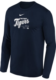 Nike Detroit Tigers Youth Navy Blue Practice Long Sleeve T-Shirt