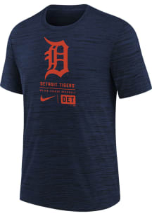 Nike Detroit Tigers Youth Navy Blue Large Logo Velocity Short Sleeve T-Shirt