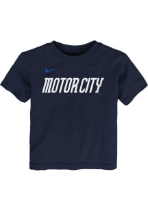 Nike Detroit Tigers Toddler Navy Blue Wordmark City Connect Short Sleeve T-Shirt